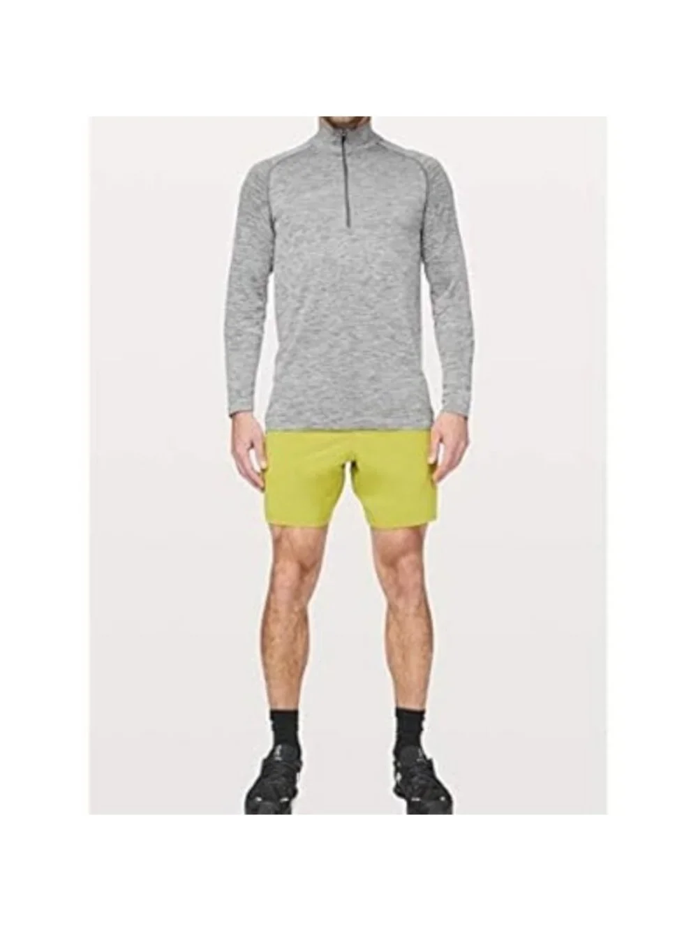 Lululemon Metal Vent Tech 1/2 Zip II Slate / White